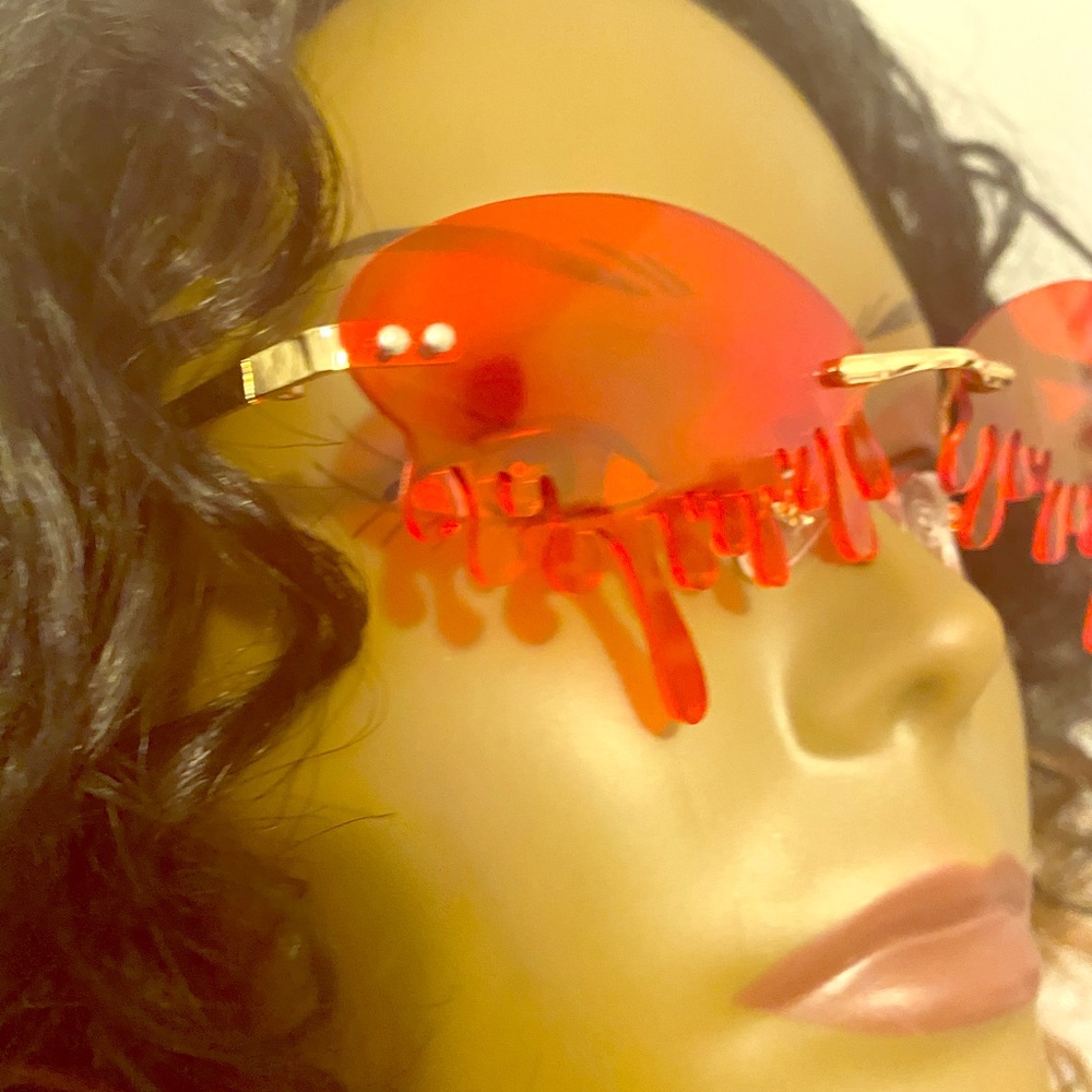 Red “Drip Drip” Sunglasses
